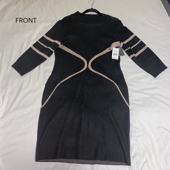 3/4 Sleeve Sweater Dress, Plus Size - Picture 2 of 8